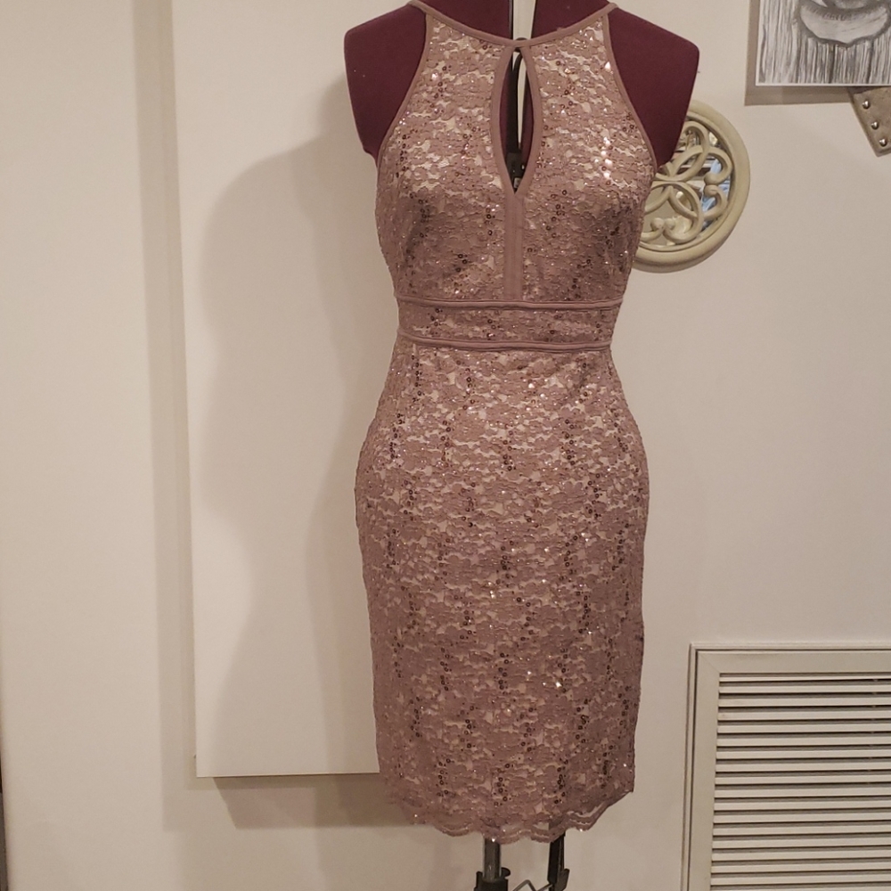 Coffee colored cocktail dress